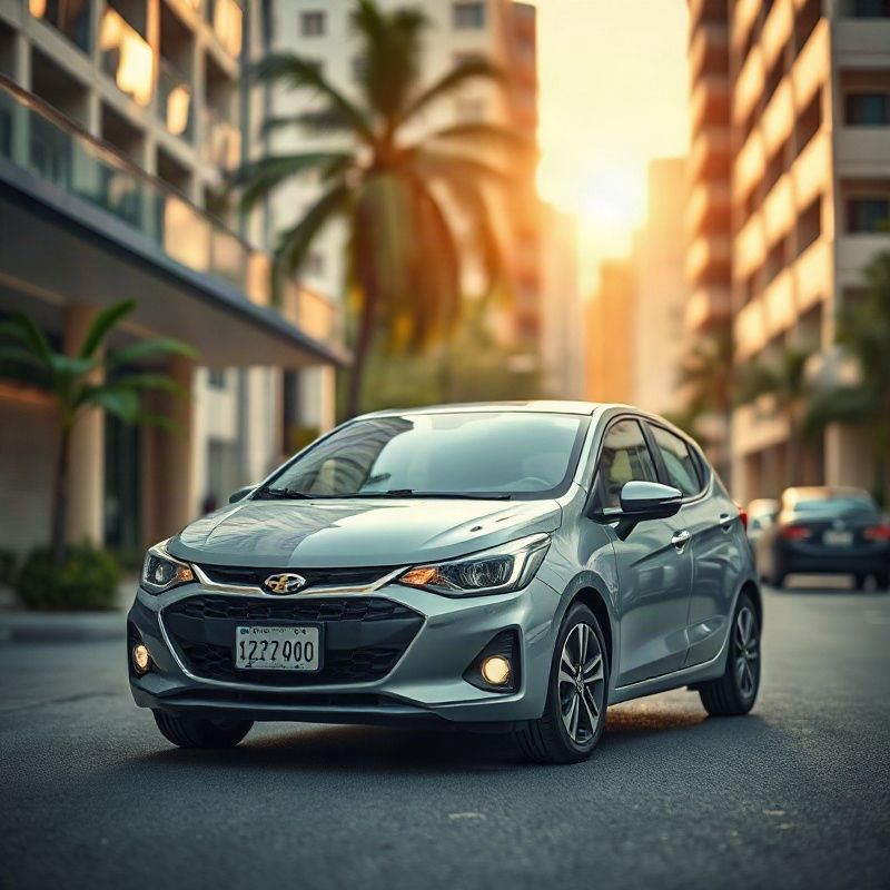 Hatchback compacto HB20 em cenário urbano
